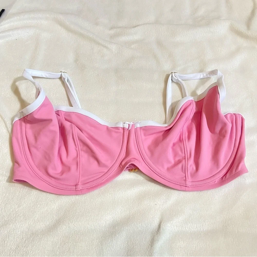 New! Frankie's Bikinis x PINK BUTTERCUP Bikini Top pink 1530